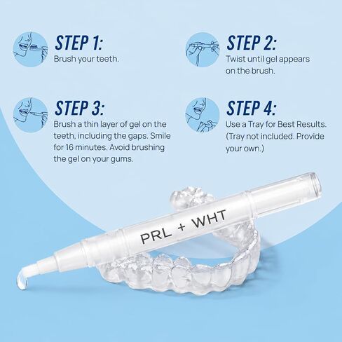 Teeth Whitening Gel Pen Kit for Teeth Whitening, 25% Carbamide Peroxide, Stain Removal, 40+ Uses, Effective, Painless, No Sensitivity, Travel-Friendly, Beautiful Brighter Whiter Smile (4 Pack) in Kuwait