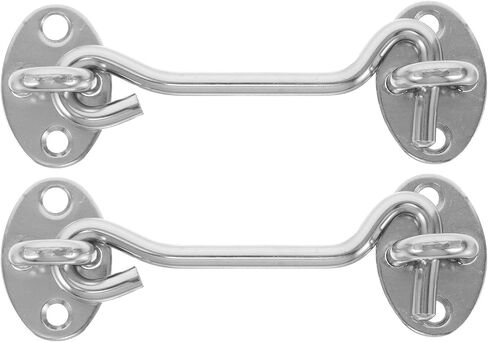 Angoily Gate Latch Hooks Sliding Lock Stainless Steel for Barn Door 2 Sets Heavy Duty with Enhanced Security, Versatile Use and Window for Home and Boat Applications in Kuwait