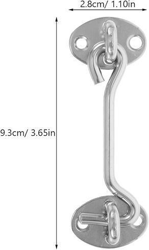 Angoily Gate Latch Hooks Sliding Lock Stainless Steel for Barn Door 2 Sets Heavy Duty with Enhanced Security, Versatile Use and Window for Home and Boat Applications in Kuwait