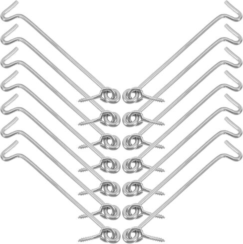 Housoutil 100pcs Zinc Plated Iron Window Hook Latch with Triangular Bracket Design and High Load Capacity, Multifunctional Cabin Door Hook Locks for Doors and Gates Security in Kuwait
