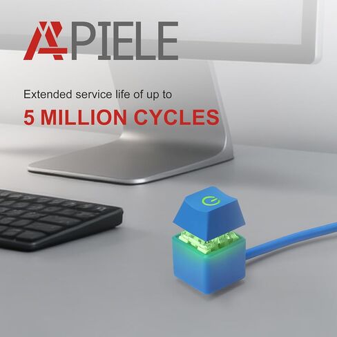 APIELE PC زر الطاقة الكمبيوتر المكتبي الكمبيوتر الطاقة الخارجية على إيقاف LED دفع زر مضيف الكمبيوتر إمدادات العرض مع كابلات 1.8 متر للكمبيوتر اللوحة الأم نموذج لوحة المفاتيح البيضاء in Kuwait