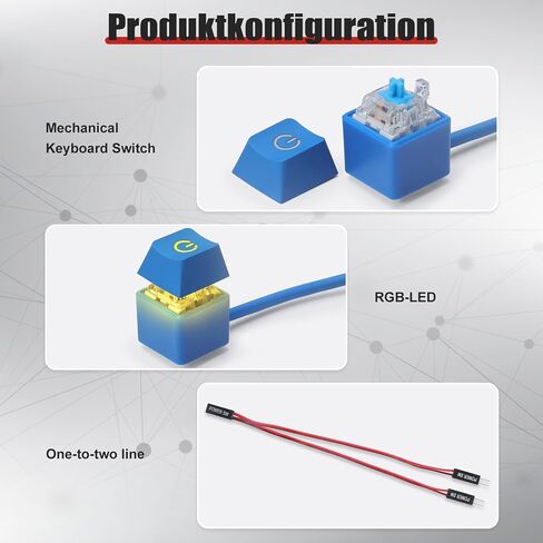 APIELE PC زر الطاقة الكمبيوتر المكتبي الكمبيوتر الطاقة الخارجية على إيقاف LED دفع زر مضيف الكمبيوتر إمدادات العرض مع كابلات 1.8 متر للكمبيوتر اللوحة الأم نموذج لوحة المفاتيح البيضاء in Kuwait