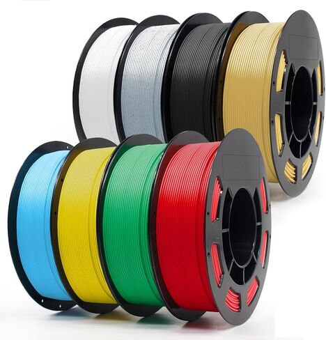 1.75mm PLA + Filament 8 Colors 250g 8 Pack, High Tough Low Warp 3D Printer Filament ±0.02mm for All FDM Printers in Kuwait