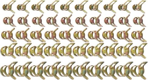 50Pcs/set Tube Clamps New 5/6/7/8/9mm Car Auto Spring Clip Fuel Oil Water Hose Pipe Tube Clamp Fastener 5 Sizes Parts parts in Kuwait
