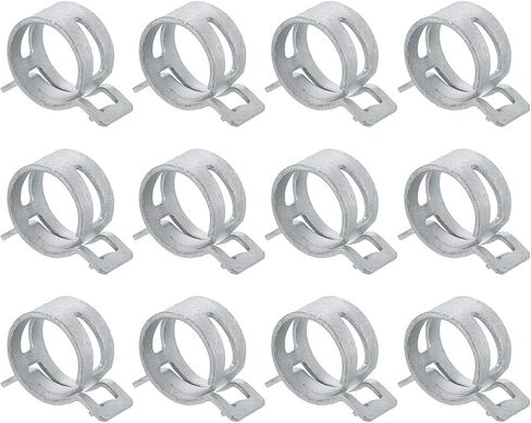 5/10/12Pcs 14mm-47mm Spring Band Fuel Silicone Vacuum Hose Pipe Clamp Silver(5Pcs 43mm) in Saudi Arabia