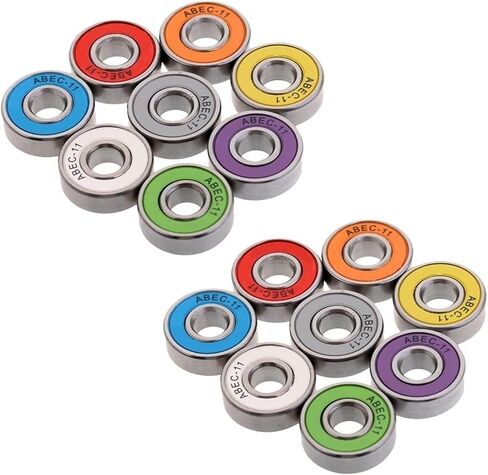 Bearings 16Pcs 608 Skateboard Stunt Scooter Inline ABEC-11 Wear Resistant in Kuwait