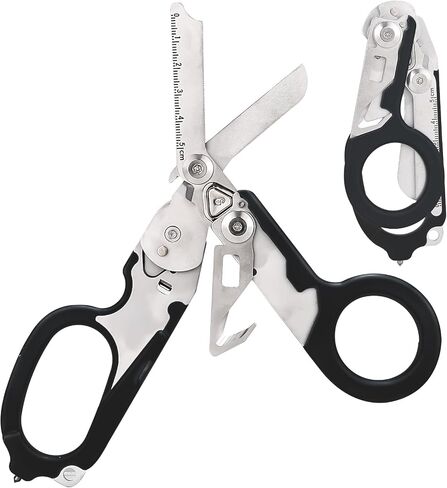 6 in1 Trauma Shears, Stainless Steel Pocket Scissors Glass Breaker Emergency Medical Trauma Scissors,Outdoor Camping Tools Multi-Function Shears (orange) in Kuwait