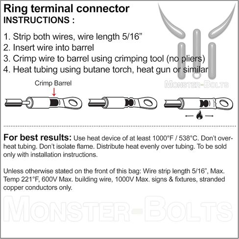 MonsterBolts - NSPA - Opti-Seal, Ring, 16-14 AWG, 3/8" Stud, 50 Pack in Kuwait