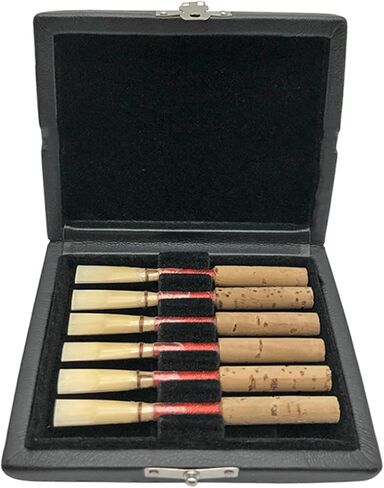 Oboe Case Holder for 6, Leather Wooden Storage Box with Felt Interior, Protection for Double Instrument Accessories in Kuwait