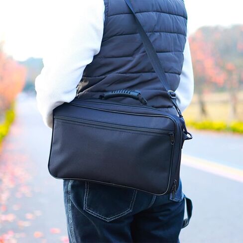 FOMIYES Waterproof Oxford Cloth Oboe Carrying Bag, Black Crossbody Instrument Pouch with Wide Strap for Oboe Storage and Travel in Kuwait