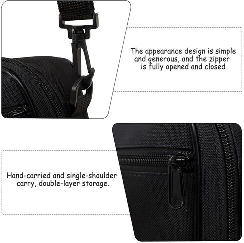 FOMIYES Waterproof Oxford Cloth Oboe Carrying Bag, Black Crossbody Instrument Pouch with Wide Strap for Oboe Storage and Travel in Kuwait
