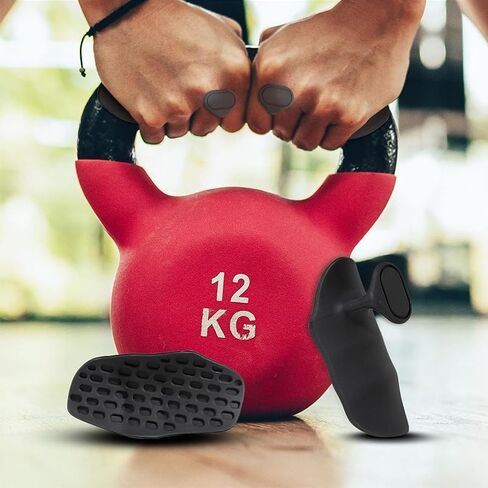 2 pcs Anti-Slip Silicone Workout Grips for Men & Women,Hand Weight Grip for Deadlifts Pull-Ups, for Weight Lifting, Heavy Stuff Carrier in Kuwait