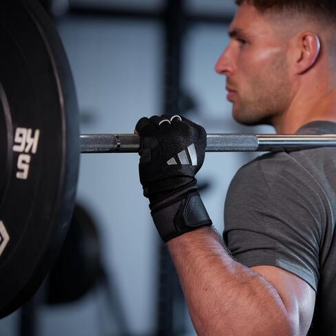 Adidas Wrist Wrap Training & Weightlifting Gloves, Fingerless Workout Gloves in Kuwait
