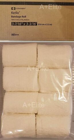 Kendall KERLIX 3-7/16"x3-3/16' 6 طبقات مطابقة لضمادات الشاش القابلة للتمدد 6735 8/PK NS in Kuwait