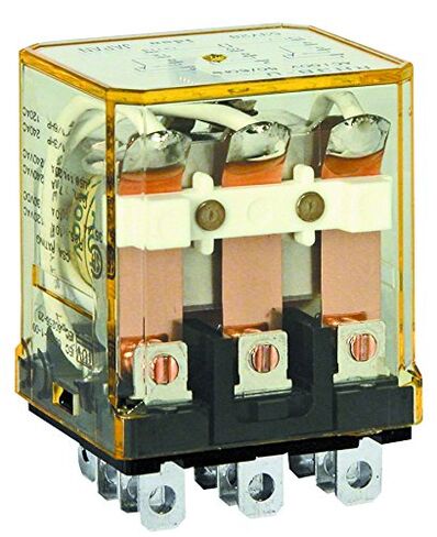 RH3B-UAC24V - مرحل الطاقة، 3PDT، 24 فولت تيار متردد، 10 أمبير، سلسلة RH، مقبس، غير قابل للإغلاق، (عبوة من قطعتين) in Kuwait