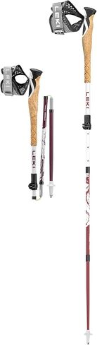 LEKI Cross Trail FX Superlite أعمدة رحلات خفيفة الوزن قابلة للطي من الكربون للمشي لمسافات طويلة والجري على الطرق in Kuwait