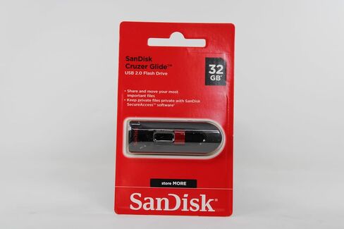محرك فلاش SanDisk Cruzer Glide USB 2.0 سعة 64 جيجابايت، عبوة خالية من الإحباط - SDCZ60-064G-AFFP in Kuwait