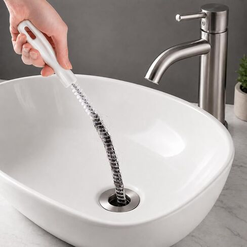 Drain Cleaning Brushs, Flexible Sink Drain Brush, Pipe Brush Clog Remover, Hair Remover Tool for Bathroom Sink Kitchen Tub in Kuwait