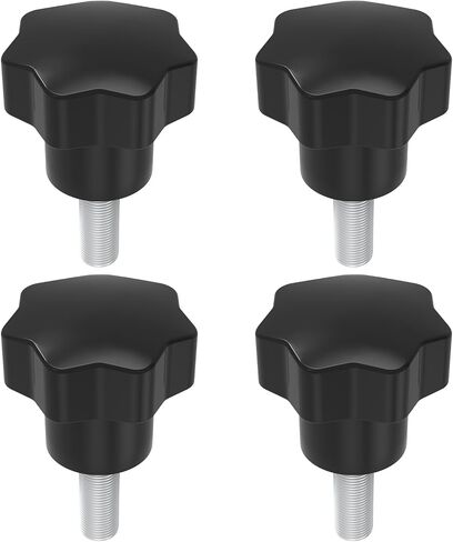 Aifeier ET 4 Pieces M8 x 20mm Thread Star Knobs, Plum Hexagon Shaped Clamping Handle Hand Tightening Thumb Screw Knob Grips Jig Knobs for Umbrella Base Replacement in Kuwait