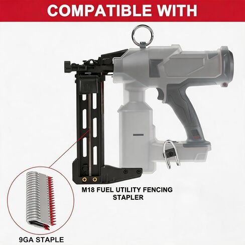 9GA 1-3/4" Galvanized Fence Staples, 960 Ct for Milwaukee 2843-20 | Fits M18 FUEL 2843-22 staplers; zinc-aluminum coated rust defense; divergent barbed legs resist pull-out; jam-free in Kuwait