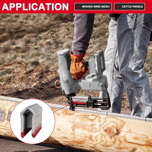 9GA 1-3/4" Galvanized Fence Staples, 960 Ct for Milwaukee 2843-20 | Fits M18 FUEL 2843-22 staplers; zinc-aluminum coated rust defense; divergent barbed legs resist pull-out; jam-free in Kuwait