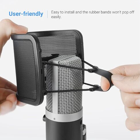 ميكروفون بودكاست USB من FIFINE مع مجموعة مرشح البوب، طقم ذراع ميكروفون مكثف مع زر كتم الصوت، حزمة مقبض الكسب، واقي أمامي للميكروفون لتسجيل بث الاستوديو (T669PRO1+U1) in Kuwait