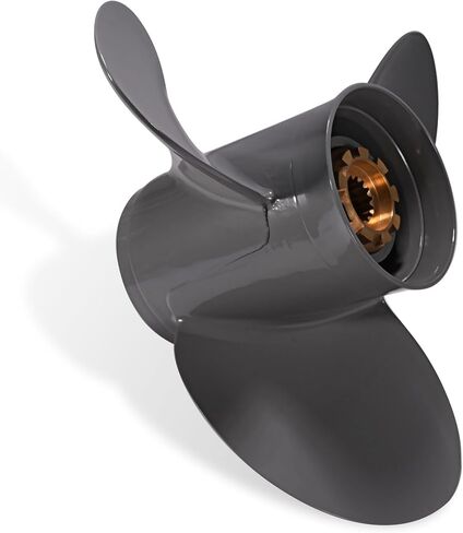 14 × 11 مروحة خارجية للقارب من الألومنيوم لمحركات هوندا 60-130HP، 15 سنًا خددًا، RH، 3 شفرات، تناسب Honda 60HP 75HP 90HP 100HP 115HP 130HP in Kuwait