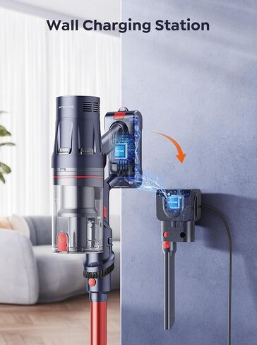 Cordless Vacuum Cleaner, 650W 55Kpa 70Mins Vacuum Cleaners for Home with Auto Mode/LED Display, Self-Standing Cordless Stick Vacuum Lightweight,Rechargeable Cordless Vacuum for Pet Hair/Carpet/Floors in Kuwait