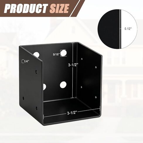 4x4 Pergola Wall Mount Bracket, 11 Gauge Heavy Duty Joist Hanger Brackets for Wooden Fence, Pergola and Patio (2 Pack) in Kuwait