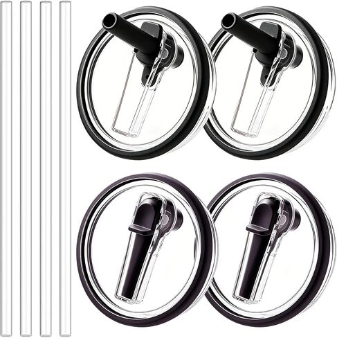 4 Pack Replacement Lids Compatible with HydroJug 40 oz Travel Tumbler with Handle, Spill-Proof and Leak-Proof Water Bottle Lids Cover (Not for Stanley) in Kuwait