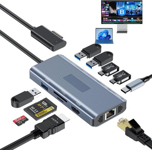 Multi 4 in 1 USB C Cable Lightning Charging Cable,60W Fast Charger & Data Transfer, Phone Pad Charger Cord with Lightning/Type C/USB A for Apple Phone 16/15/14,MacBook, Samsung - 6FT/1.8M in Saudi Arabia