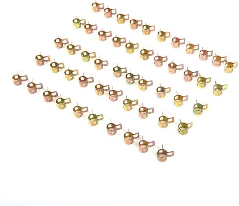 50pcs 5/16" Spring Steel Hose Clamps for 8mm-9mm Fuel Oil Line Vacuum Tube Automotive Cooling System in Kuwait