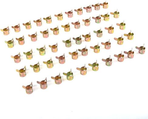 50pcs 5/16" Spring Steel Hose Clamps for 8mm-9mm Fuel Oil Line Vacuum Tube Automotive Cooling System in Kuwait