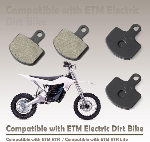 2 Pairs of E-Bike Brake Pads Compatible with ETM RTR Lite Electric Dirt Bike Replacement for ETM RTR Electric Off-Road Bicycles Front and Rear Disc Brake Pad, Strong Braking, Easy to Install in Kuwait