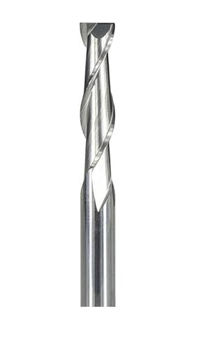 2 مطحنة نهاية مسطحة فلوت 4 مم/6 مم عرقوب، لقم نقش جهاز توجيه من الكربيد PVC MDF قاطع طحن حلزوني للخشب (6 × 12 × 45 مم) in Kuwait