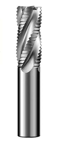 Roughing End Mill HSS 3 4 Flute Fine Pitch Teeth Aluminum Steel Machining Coating Low Speed Metal Tool 6mm 7mm 8mm 10 12(10x10x25x75,TiN Coated-4F) in Kuwait