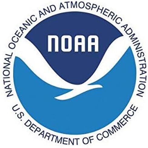 ملصق شعار الإدارة الوطنية للمحيطات والغلاف الجوي من الفينيل NOAA مقاس 5 بوصات لنافذة الكمبيوتر المحمول ذات الخزانة الممتصة للصدمات - يلتصق بأي سطح in Kuwait