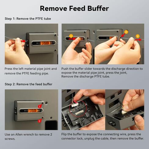 Original Bamboo P2S Feed Buffer, Replacement Filament Buffer, Reduces Tension Fluctuations for Smooth Feeding，Only Compatible with the Bambu Lab P2S 3D Printer in Kuwait