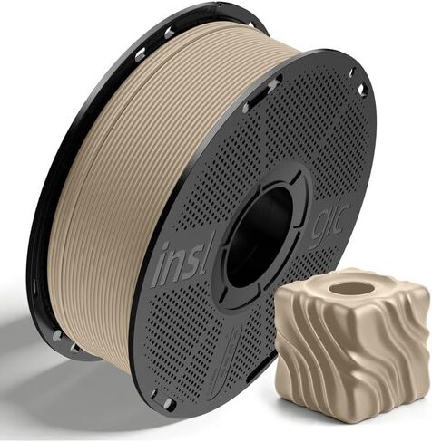 Inslogic Matte PLA Filament, Matte Black 1.75mm 1kg 3D Printing Filament, Fine Matte Texture & High Precision, Dimensional Accuracy +/- 0.02mm, Fit Most FDM 3D Printers, 1kg Spool (2.2lbs) in Saudi Arabia