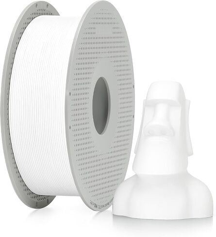Bambu Lab PLA 3D Printer Filament, Matte Finish, High Precision, Low Tangling, Low Warping, Reusable Spool, AMS Compatible, 3D Printing Material, 0.07 in (1.75 mm), 2.2 lb (1 kg), Ivory White in Kuwait