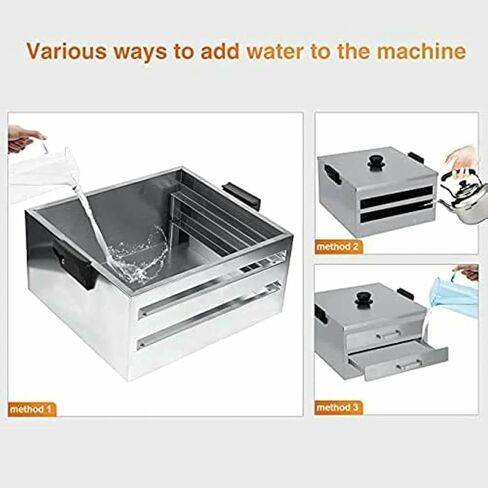 Food-Grade Rice Noodle Rolls Steamer Machine with Openable Top Lid & Anti-Scald Handle - Perfect for Home Cooking & Asian Cuisine in Kuwait