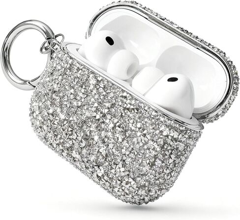 حافظة بلينج ايربودز برو 3 2025| حافظة سماعات Air Pods Pro 3 اللطيفة اللامعة (موديل A2700​/A2931) | مع سلسلة المفاتيح | حافظات Airpods 3 Pro من حجر الراين اللامع للنساء والفتيات (وردي) in Kuwait