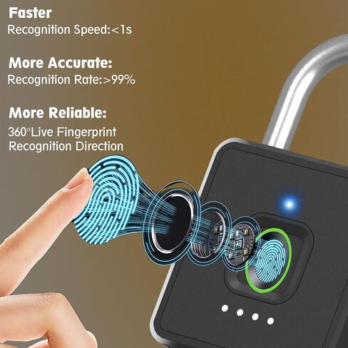 قفل الجمع eLinkSmart Gym Locker Lock مع 9 أرقام زر ضغط كلمة المرور بصمة الإصبع التطبيق فتح قفل معدني آمن بيومتري بدون مفتاح لصالة الألعاب الرياضية وخزانات المدرسة صندوق أدوات التخزين in Kuwait