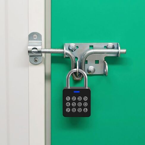 قفل الجمع eLinkSmart Gym Locker Lock مع 9 أرقام زر ضغط كلمة المرور بصمة الإصبع التطبيق فتح قفل معدني آمن بيومتري بدون مفتاح لصالة الألعاب الرياضية وخزانات المدرسة صندوق أدوات التخزين in Kuwait
