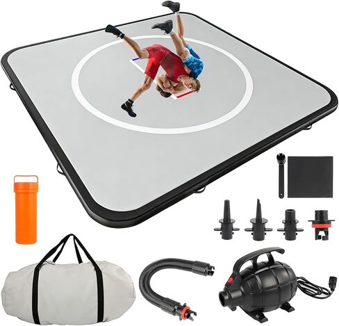 10' x 10' Inflatable Wrestling Mat, 4" Thick PVC Jiu Jitsu Mats Wrestling Mats for Home Outdoor Indoor, Gymnastics Training Mat for BJJ, MMA, Martial Art, Grappling, Boxing, Judo in Kuwait