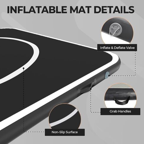 10' x 10' Inflatable Wrestling Mat, 4" Thick PVC Jiu Jitsu Mats Wrestling Mats for Home Outdoor Indoor, Gymnastics Training Mat for BJJ, MMA, Martial Art, Grappling, Boxing, Judo in Kuwait