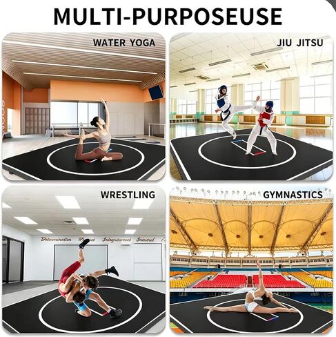10' x 10' Inflatable Wrestling Mat, 4" Thick PVC Jiu Jitsu Mats Wrestling Mats for Home Outdoor Indoor, Gymnastics Training Mat for BJJ, MMA, Martial Art, Grappling, Boxing, Judo in Kuwait