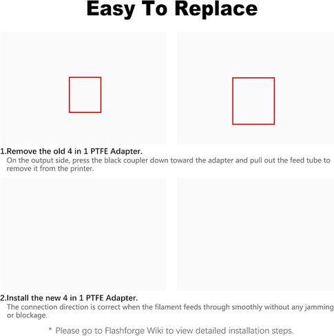 الأصلي لـ Flashforge ad5x 4 في 1 أنبوب خارج قناة الفتيل للطابعة AD5X ثلاثية الأبعاد، لوحدة IFS ذات 4 ألوان لتغذية الفتيل أنابيب PTFE لملحقات Flashforge ad5x in Kuwait