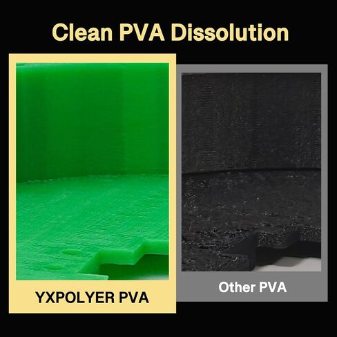 YXPOLYER PVA Filament 1.75 مم 1 كجم مادة دعم لـ PLA، PETG، ABS، قابلة للذوبان في الماء بسرعة في 6 ساعات، بكرة متوافقة مع AMS in Kuwait