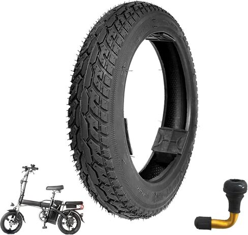 14X2.125 Tubeless Tire, 14X2.125/57-254 Electric Bike Tire, With tire Air Valve, 14 inch Tire, for Electric Folding Bike, E-Scooters and E-Bikes [Thickened] [Wear-Resistant] (Vacuum Tire x 1) in Kuwait